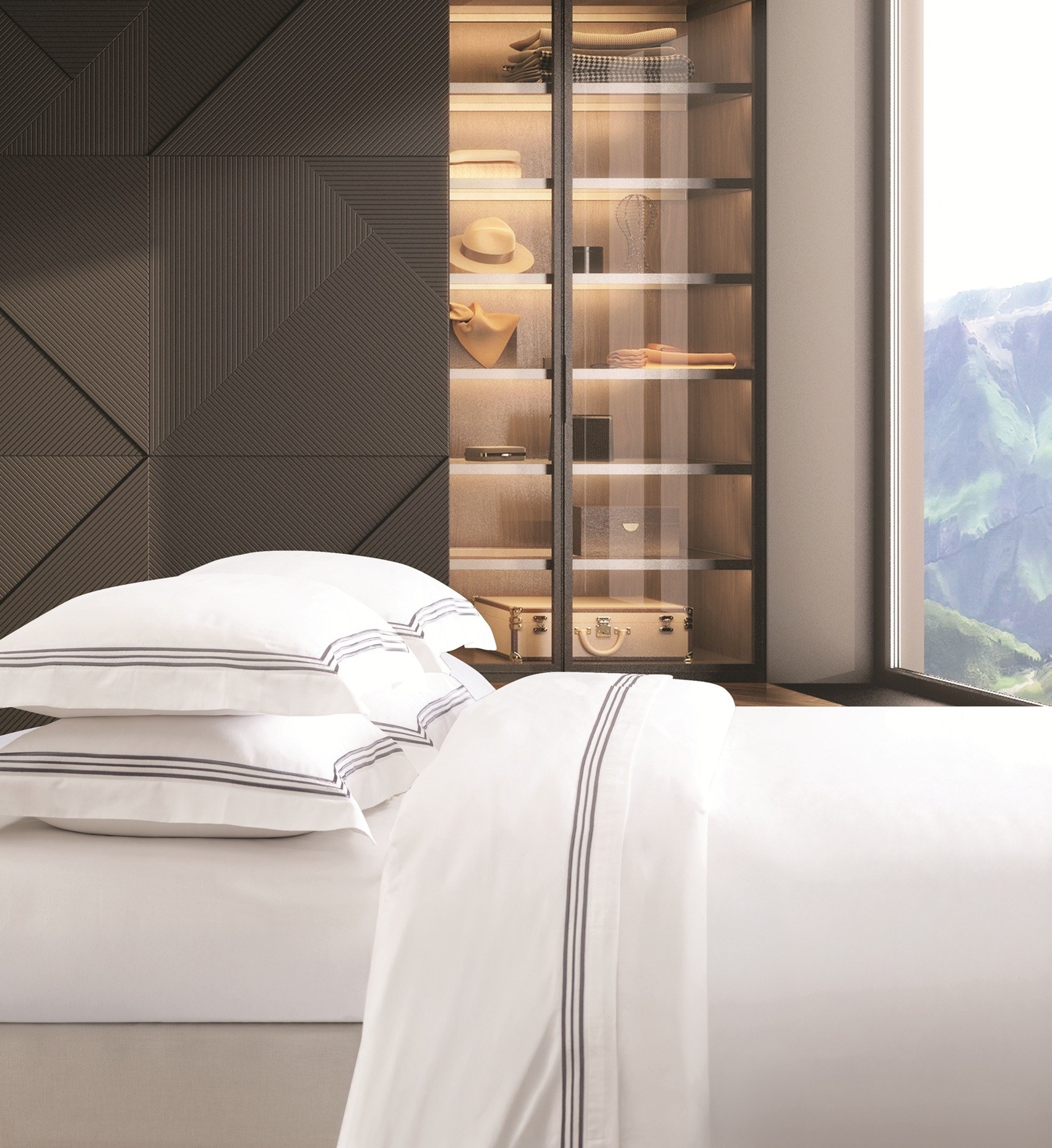 Σετ Σεντόνια King Size 4 Τεμαχίων Makis Tselios Aspen1 Dark Grey 270x290