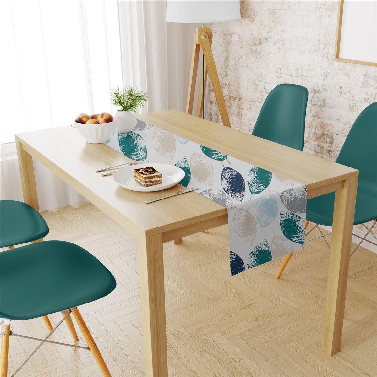 Dimcol - ΣΗΜΑΝΤΙΚΟ: Σε περίπτωση διαφοράς τιμής από το κατάστημα ισχύει παντα και μόνο η τιμή του καταστήματος Τραβέρσα Αλέκιαστη Dimcol Leaves 466 40x180 Petrol