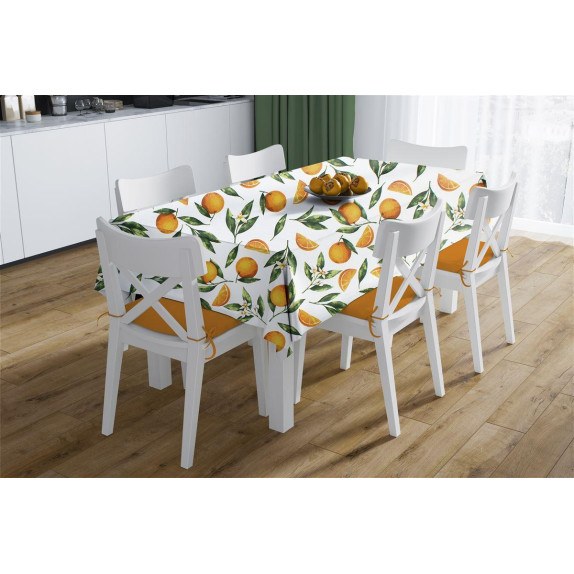 Καρέ Αλέκιαστο Dimcol Oranges 474 90x90 White-Orange