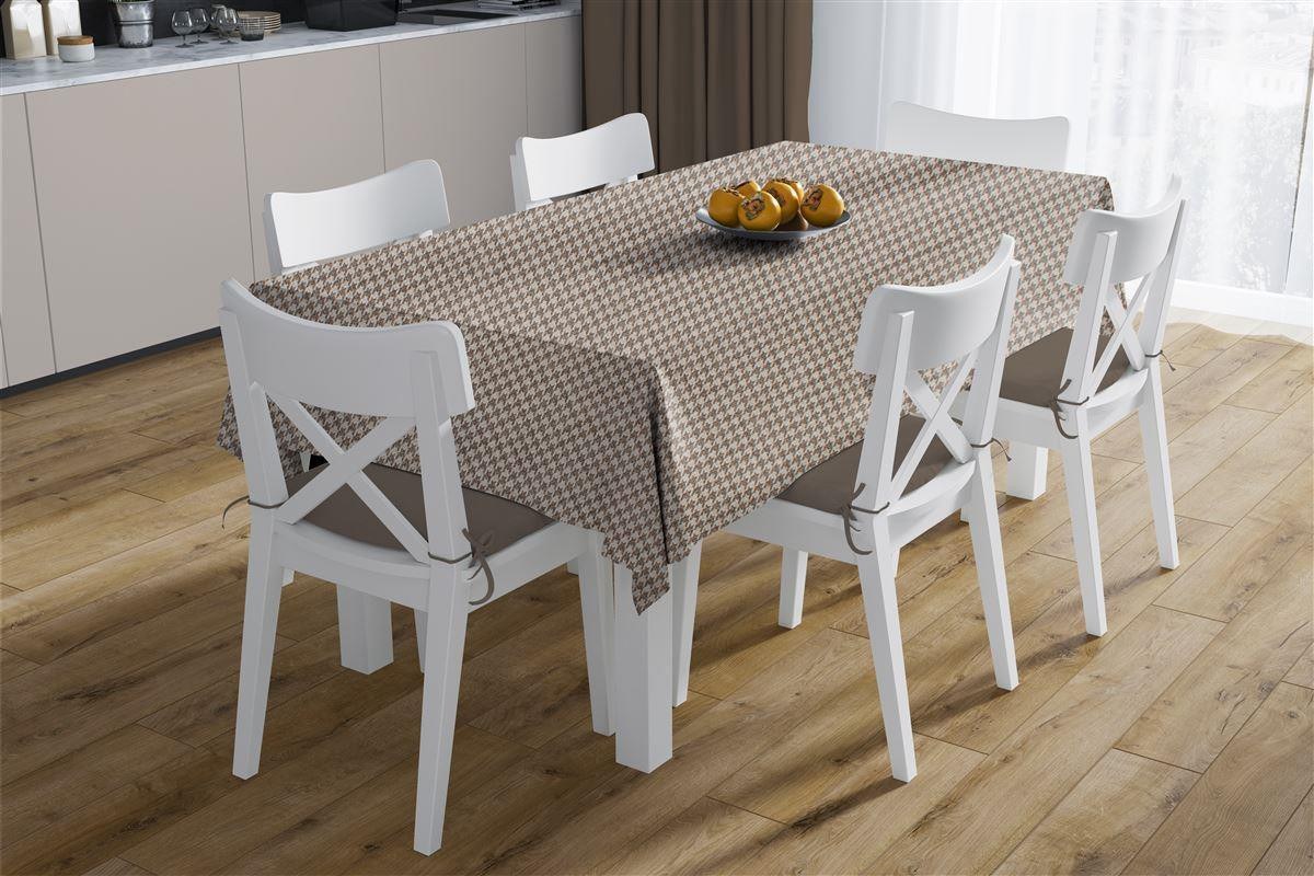 Τραπεζομάντηλο Αλέκιαστο Dimcol Houndstooth 473 180x300 Beige