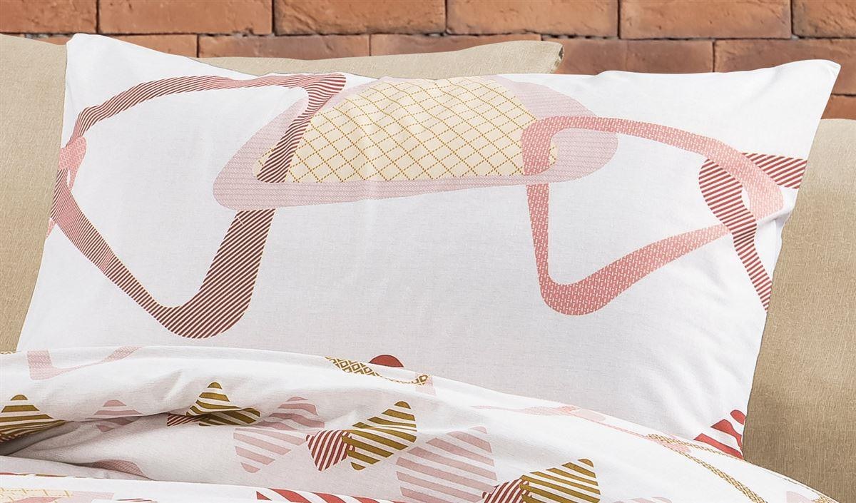 Μαξιλαροθήκη Dimcol Εμπριμέ Δαρεία 490 50x70 White-Beige