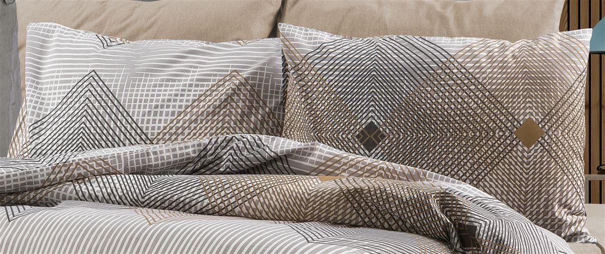 Μαξιλαροθήκη Dimcol Εμπριμέ Καλλιρόη 603 50x70 Grey-Mocha