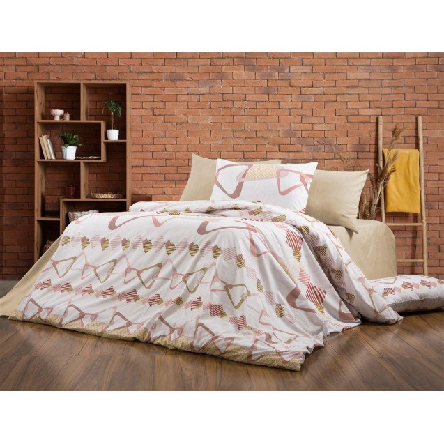 Πάπλωμα Μονό Dimcol Δαρεία 490 160x240 White-Beige