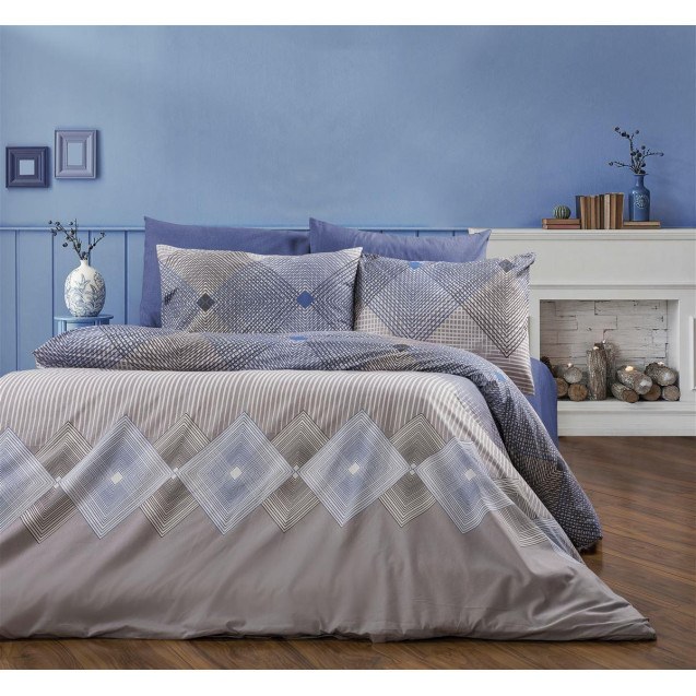 Πάπλωμα Μονό Dimcol Καλλιρόη 604 160x240 Grey-Blue