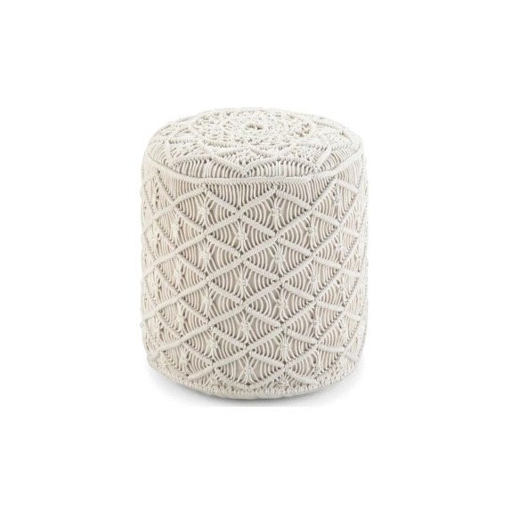Πουφ Macrame ΚΟΜΒΟΣ Cotton 100% με εσωτερικη γέμιση...