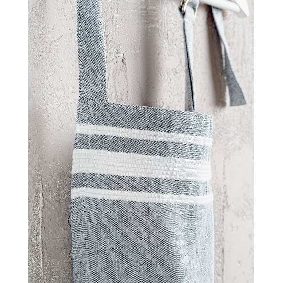 Ποδιά Κουζίνας Rythmos Athenian Λευκη Ριγα Γκρι Βαση