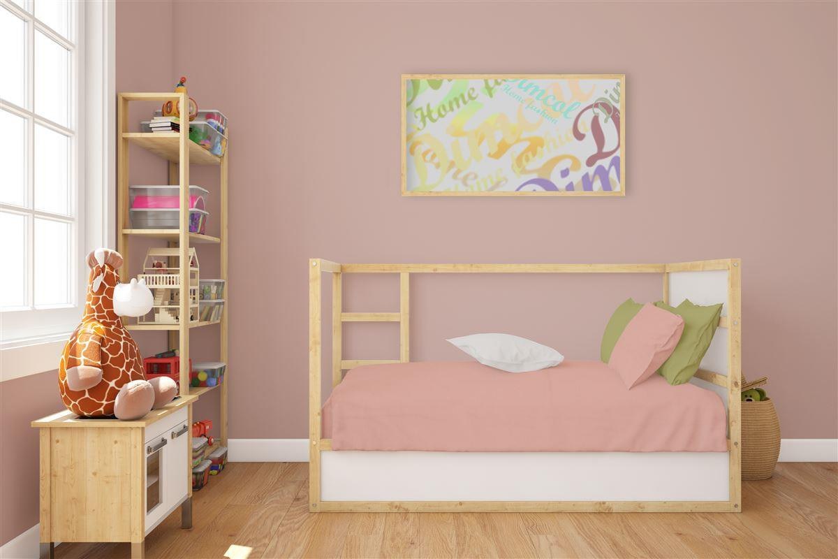 Σετ Σεντόνια Κούνιας 3 Τεμαχίων Dimcol Solid 503 120x160 Dusty Rose