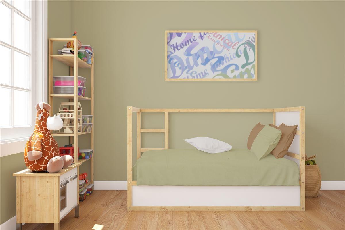 Σετ Σεντόνια Κούνιας 3 Τεμαχίων Dimcol Solid 504 120x160 Olive