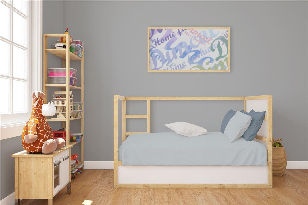 Σετ Σεντόνια Κούνιας 3 Τεμαχίων Dimcol Solid 505 120x160 Light Blue-Grey