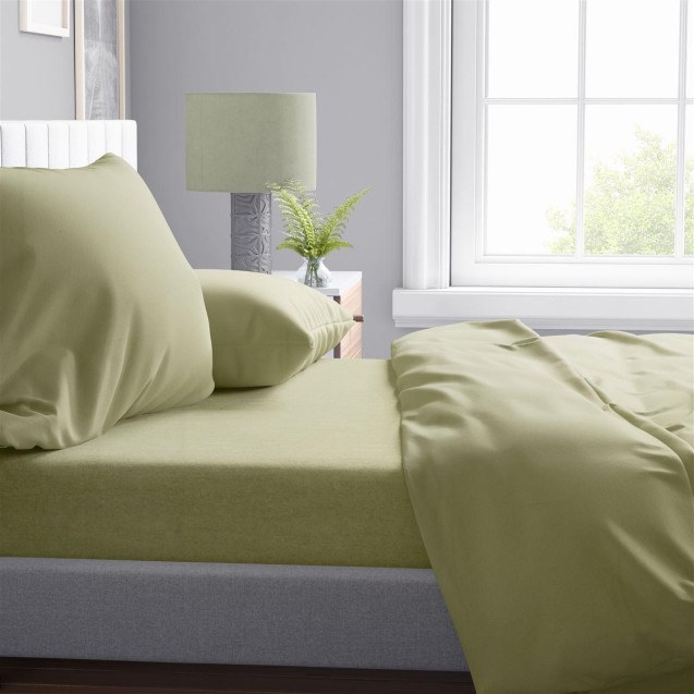 Σεντόνι Υπέρδιπλο Dimcol Solid 504 220x240 Olive