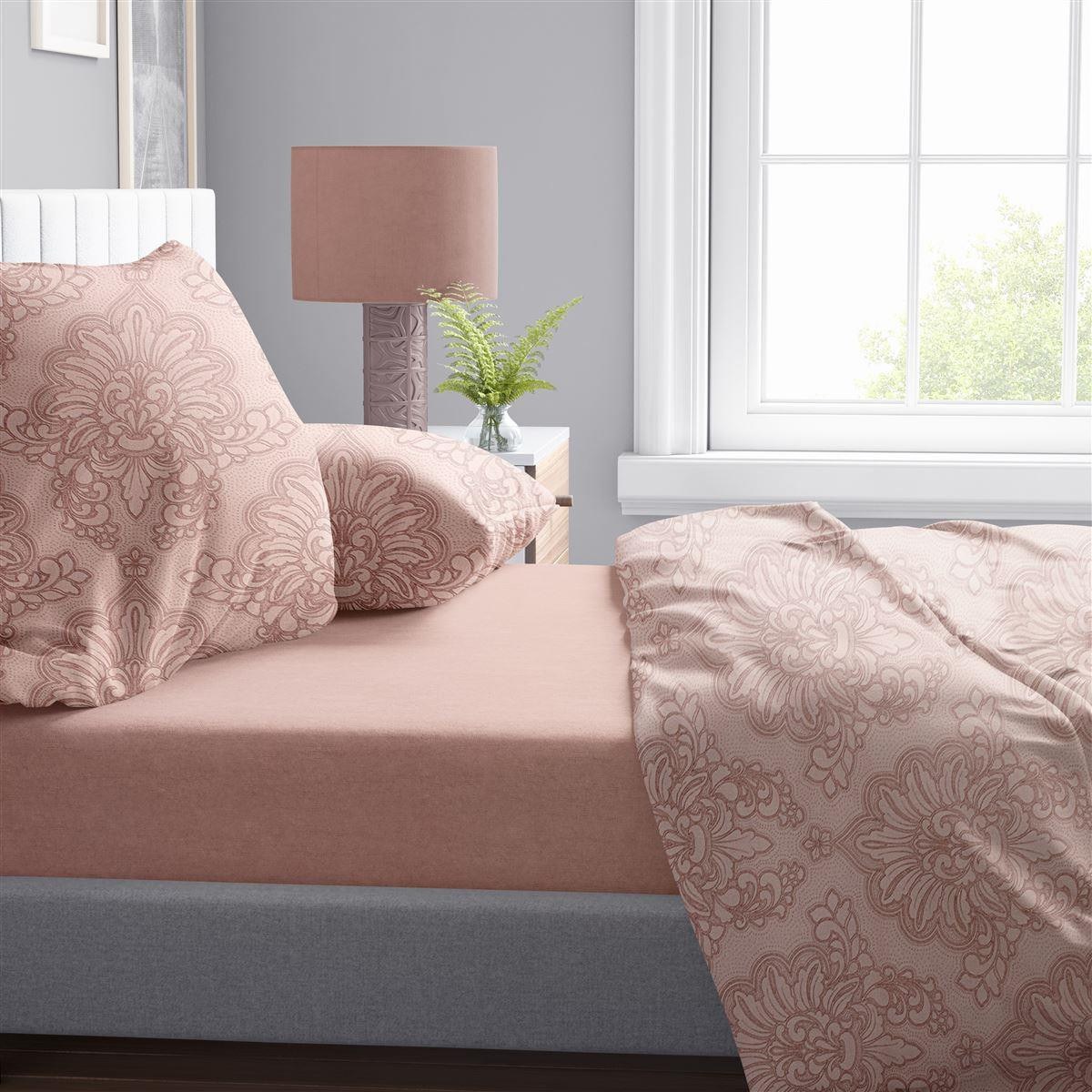 Σετ Σεντόνια King Size 4 Τεμαχίων Dimcol Άρτεμις 703 240x270 Dusty Rose