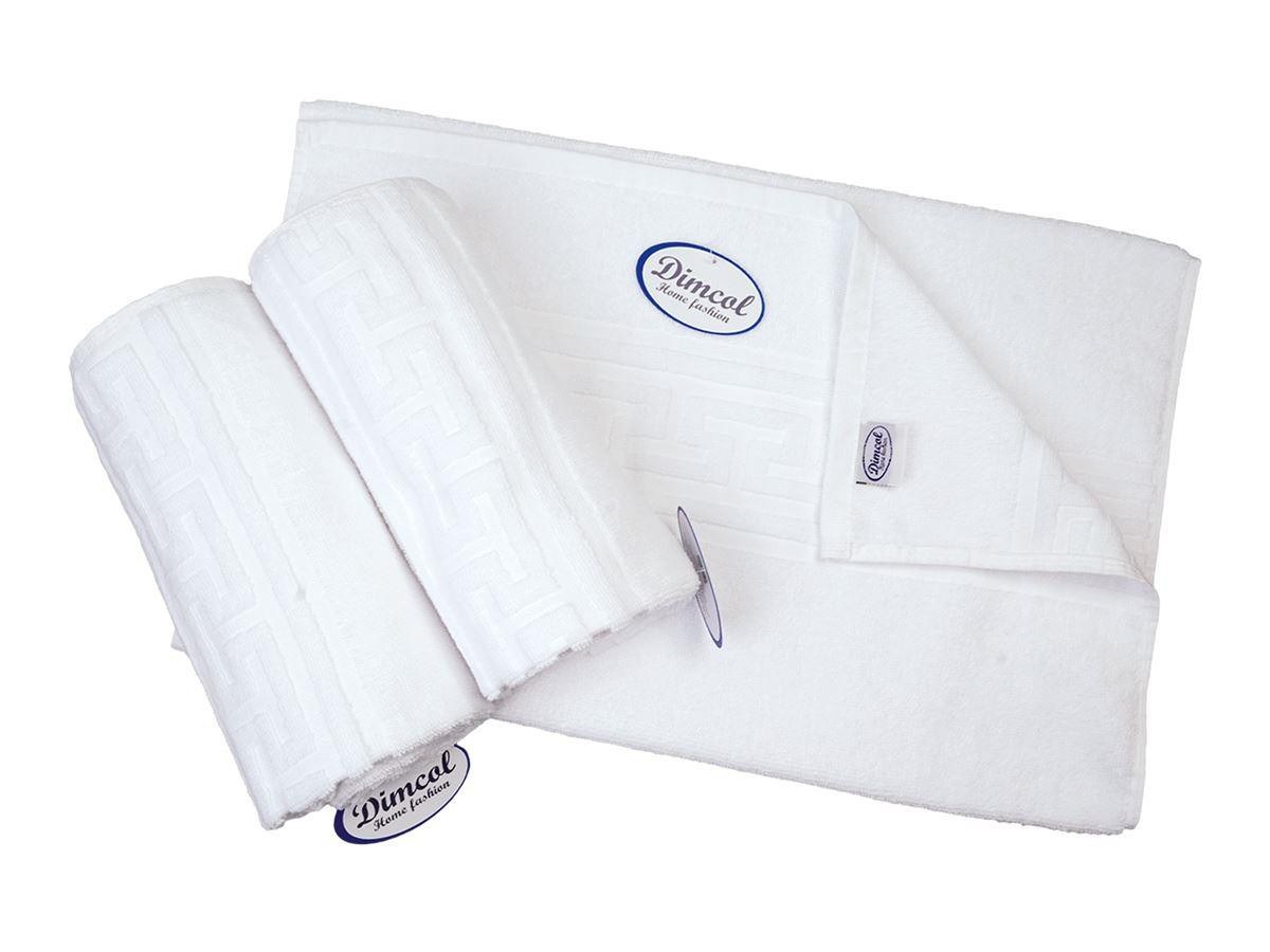 Ξενοδοχειακή Πετσέτα 500 Gr/M² Jacquard Μαίανδρος 70X140 Λευκό