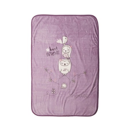 Βρεφική Κουβέρτα Βελουτέ Αγκαλιάς Nef-Nef Best Friends Lilac 75x100