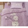 Βρεφική Κουβέρτα Βελουτέ Αγκαλιάς Nef-Nef Best Friends Lilac 75x100