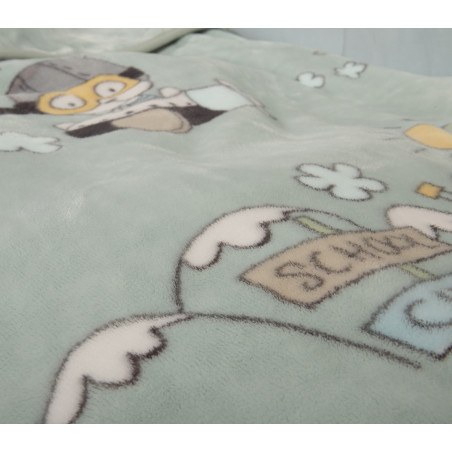 Βρεφική Κουβέρτα Βελουτέ Κούνιας Nef-Nef In The City Misty Blue 100x140