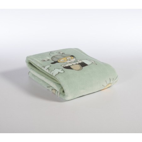 Βρεφική Κουβέρτα Βελουτέ Κούνιας Nef-Nef In The City Misty Blue 100x140