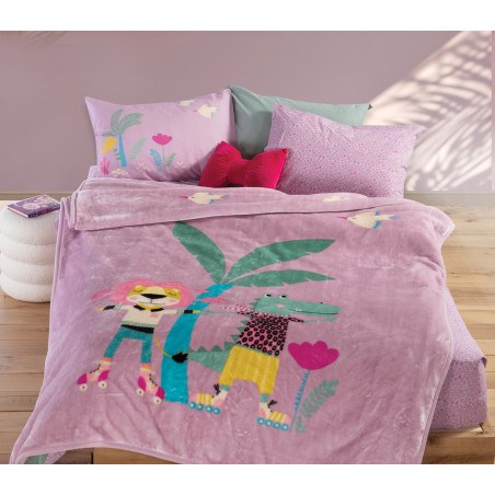 Παιδική Κουβέρτα Nef-Nef Roller Friends Lilac 160x220