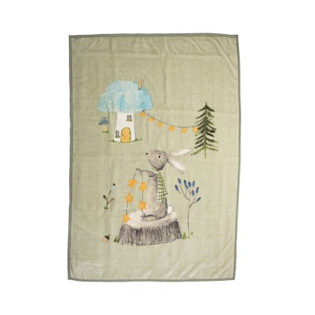 Παιδική Κουβέρτα Nef-Nef Woodland Party Pistachio 160x220