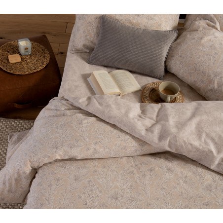 Σετ Σεντόνια Μονά με Λάστιχο 3 Τεμαχίων Nef-Nef Lucil Beige 100x200+35