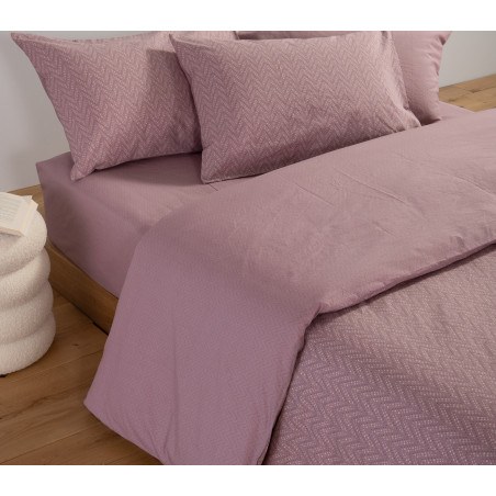 Σετ Σεντόνια Μονά με Λάστιχο 3 Τεμαχίων Nef-Nef Suspen Mauve 100x200+35