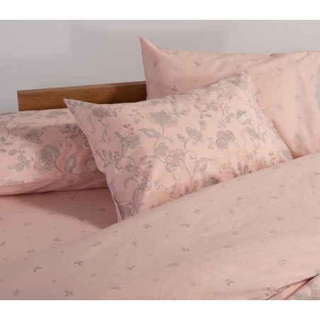 Σετ Σεντόνια Μονά με Λάστιχο 3 Τεμαχίων Nef-Nef Carena Pink 100x200+35