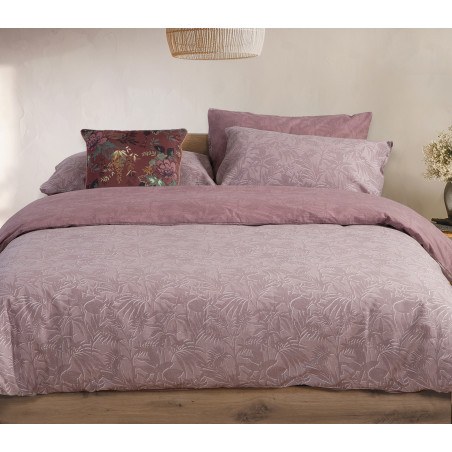 Σετ Σεντόνια Μονά με Λάστιχο 3 Τεμαχίων Nef-Nef Dazier Mauve 100x200+35