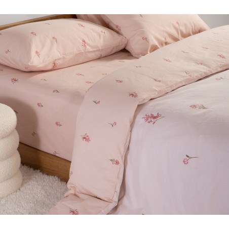 Σετ Σεντόνια Μονά με Λάστιχο 3 Τεμαχίων Nef-Nef Fragesca Ecru 100x200+35