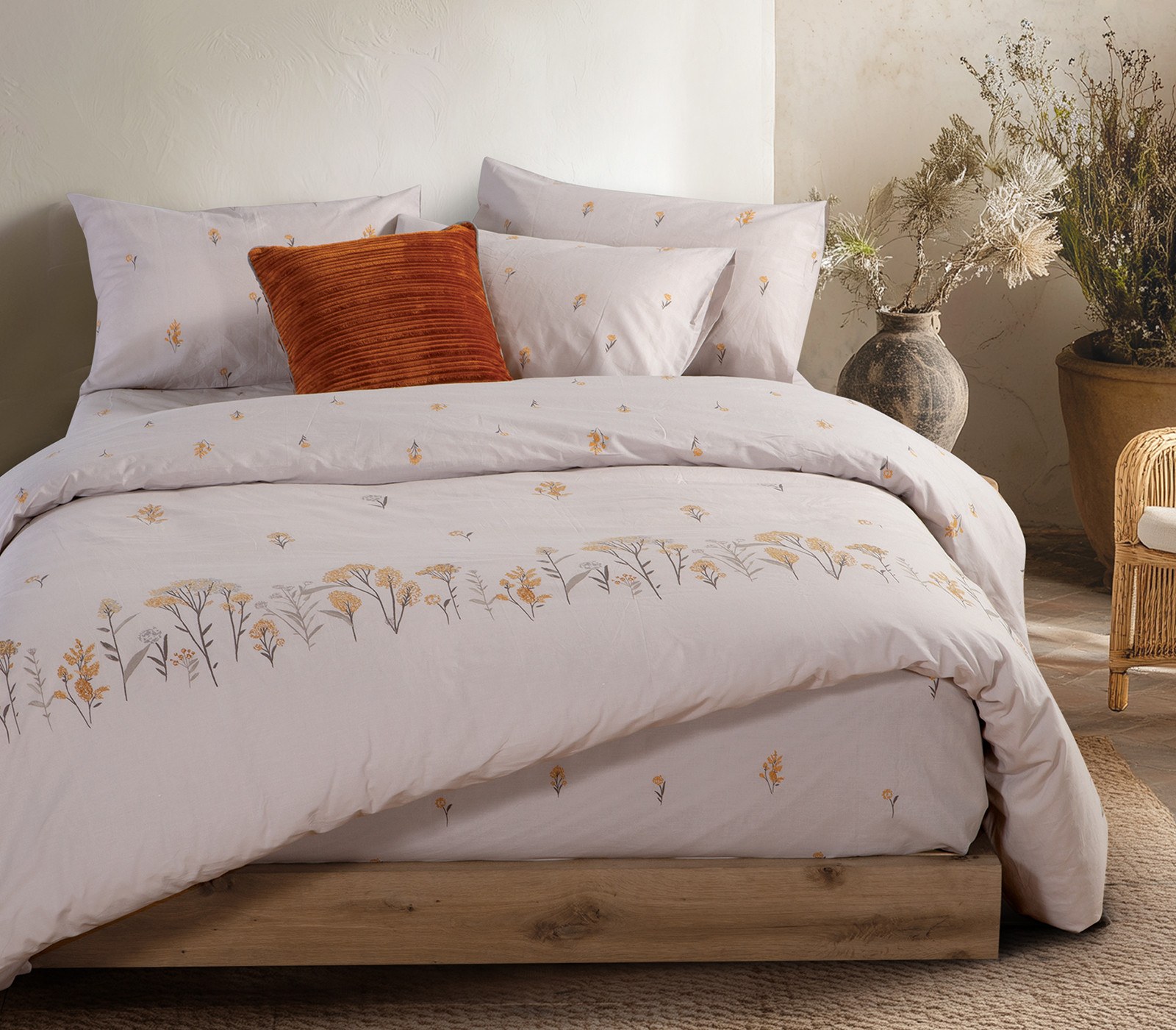 Nef - Nef Σετ Σεντόνια Διπλά 4 Τεμαχίων Nef-Nef Fragesca Grey 200x270