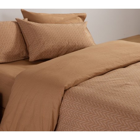 Σετ Σεντόνια King Size με Λάστιχο 4 Τεμαχίων Nef-Nef Suspen Caramel 180x200+35