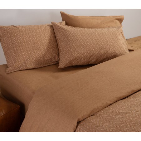 Σετ Παπλωματοθήκη Μονή 2 Τεμαχίων Nef-Nef Suspen Caramel 170x240