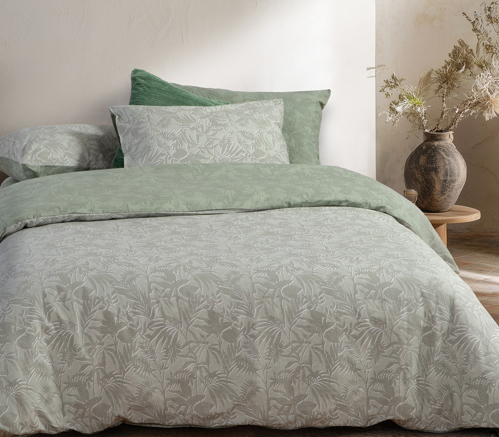 Σετ Παπλωματοθήκη Μονή 2 Τεμαχίων Nef-Nef Dazier Green 