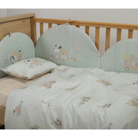 Σετ Σεντόνια Κούνιας 3 Τεμαχίων Nef-Nef Life In The City Aqua 120x170