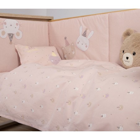 Σετ Σεντόνια Κούνιας 3 Τεμαχίων Nef-Nef Special Party Pink 120x170