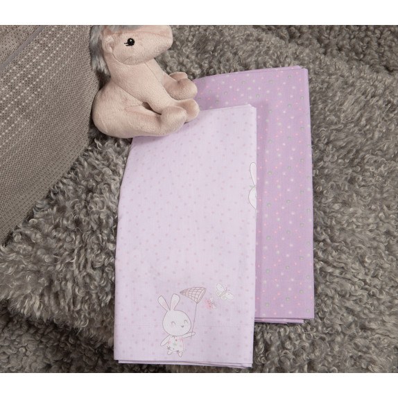 Σετ Σεντόνια Λίκνου 2 Τεμαχίων Nef-Nef Best Friends Lilac...