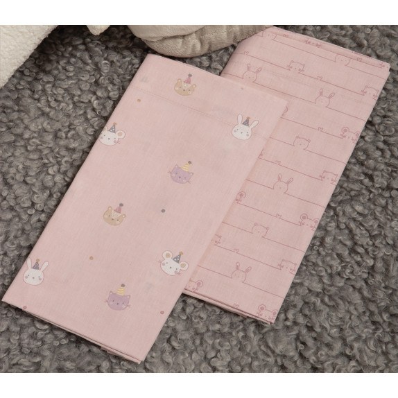 Σετ Σεντόνια Λίκνου 2 Τεμαχίων Nef-Nef Special Party Pink...