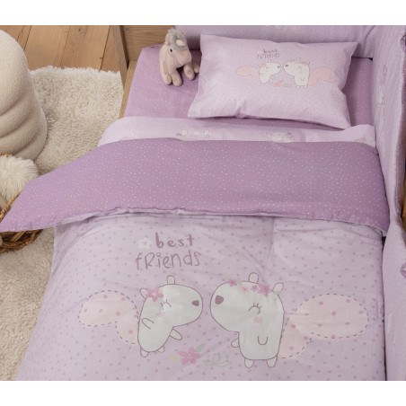 Βρεφικό Πάπλωμα Nef-Nef Best Friends Lilac 110x140