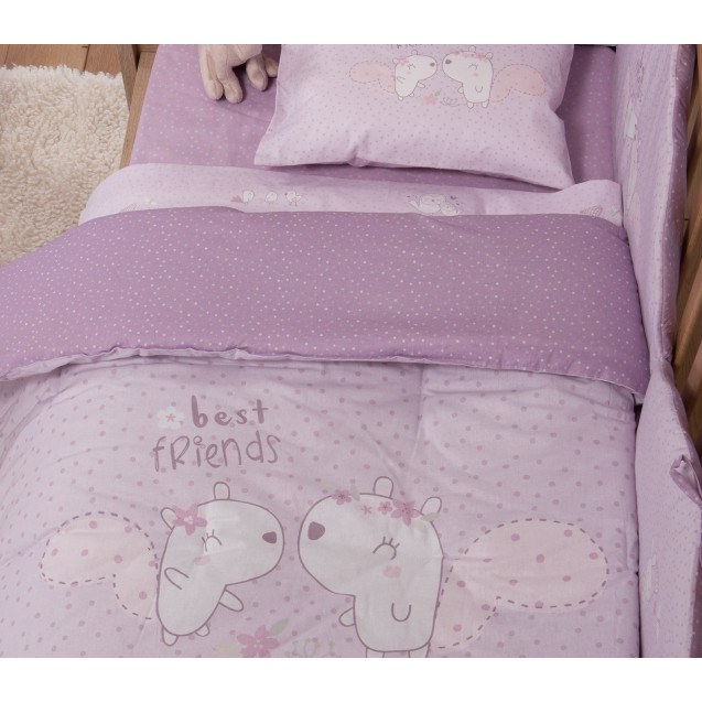 Βρεφικό Πάπλωμα Nef-Nef Best Friends Lilac 110x140