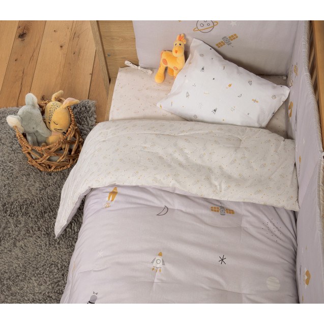 Βρεφικό Πάπλωμα Nef-Nef My Universe Grey 110x140