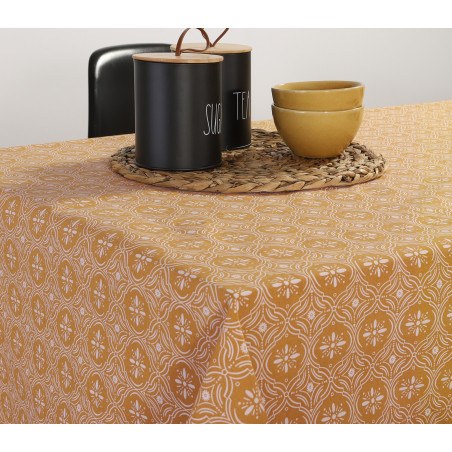 Τραπεζομάντηλο Αλέκιαστο Nef-Nef Jeneria Mustard 140x140