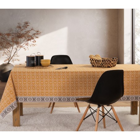 Τραπεζομάντηλο Αλέκιαστο Nef-Nef Jeneria Mustard 140x180