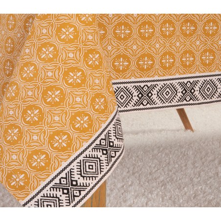 Τραπεζομάντηλο Αλέκιαστο Nef-Nef Jeneria Mustard 140x180