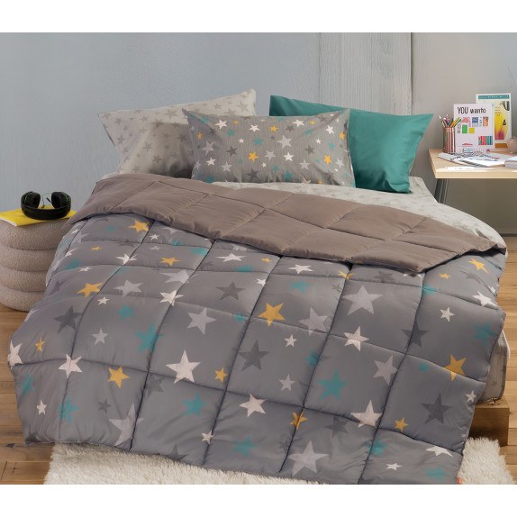 Παιδικό Πάπλωμα Μονό Nef-Nef Stars Above Silver 160x220