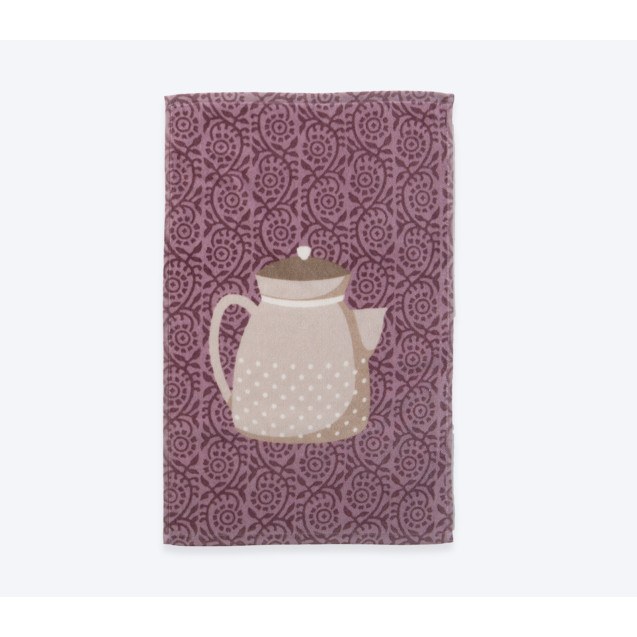 Ποτηρόπανο Βελουτέ Nef-Nef My Teapot Green 40x60