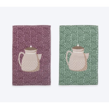 Ποτηρόπανο Βελουτέ Nef-Nef My Teapot Mauve 40x60