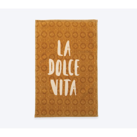 Ποτηρόπανο Βελουτέ Nef-Nef La Dolce Vita Mustard 40x60