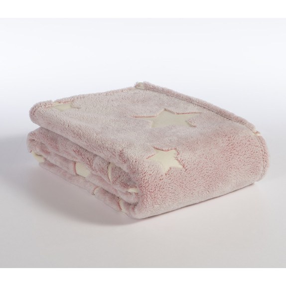 Βρεφική Κουβέρτα Fleece Κούνιας Nef-Nef Starlight Pink...
