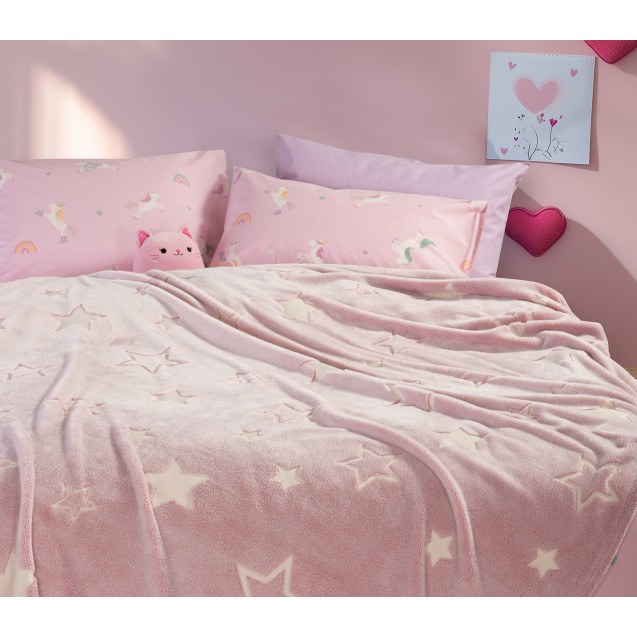 Παιδική Κουβέρτα Nef-Nef Starlight Pink 160x220