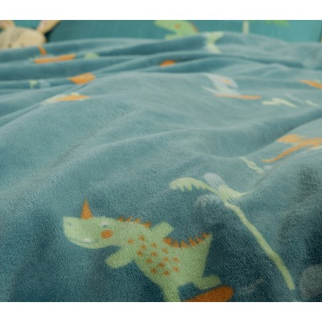 Παιδική Κουβέρτα Nef-Nef Dinos On Wheels Petrol 160x220