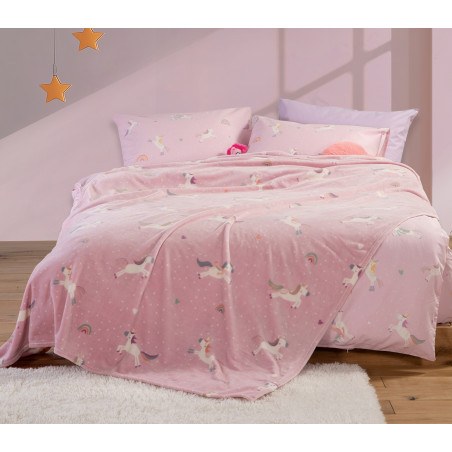 Παιδική Κουβέρτα Nef-Nef Unicorns Style Lilac 160x220