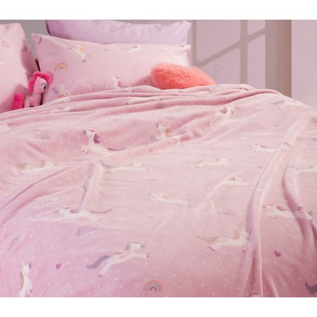 Παιδική Κουβέρτα Nef-Nef Unicorns Style Lilac 160x220